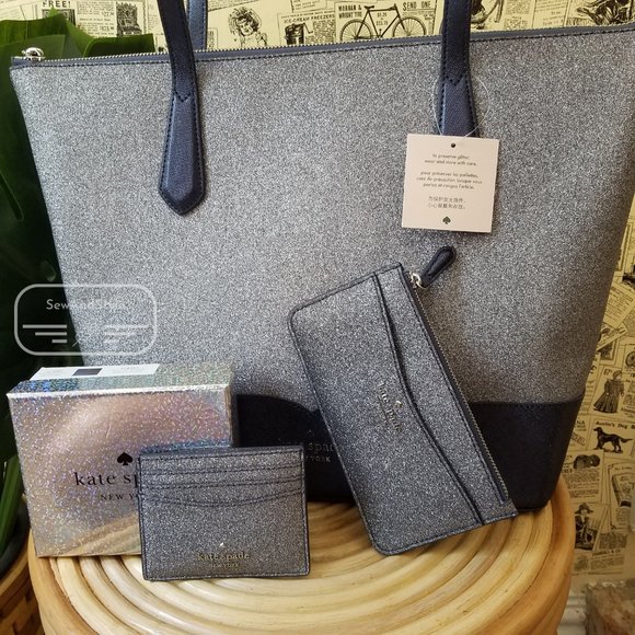 Kate Spade Lola Tote Large Card Holder 3 piece set - Picture 8 of 12